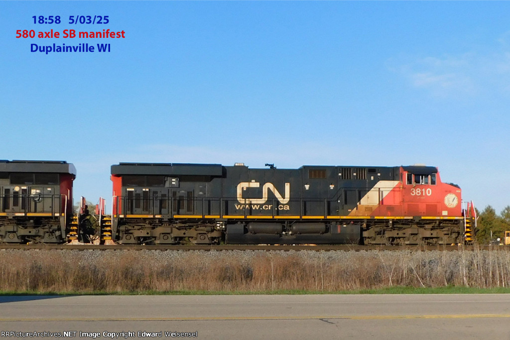 580 axle southbound manifest